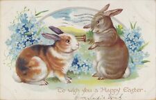Vintage Easter 1907 Tuck's-2 Bunnies 