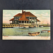 ANTIQUE 1905 UDB POST CARD CURT TEICH COLORTONE MILWAUKEE YACHT CLUB POSTCARD picture