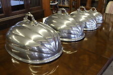 Rare Set of 4 Victorian English Graduated Size Meat & Food Domes by James Dixon picture