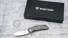 Bastion Gear Braza EDC Folding Knife, Satin D2, Gray Stainless Handles picture