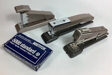 Three Vintage APSCO Metal Staplers and Half Box of Staples Tested and Working picture