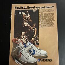 Dr. J Julius Erving 76’ers Converse Shoe 1978 Magazine Print Ad Approx. 8”x10.5” picture