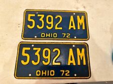 1972 Set Of State Of Ohio License Plate picture