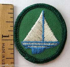 Retired Oval Girl Scout 1989-2011 SAILBOAT TROOP CREST Boat Sailing Patch Badge picture