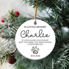 In Love Memories Personalized Pet Memorial Ornament, Dog Christmas Ornament picture