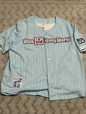 Walt Disney World Resort Baseball Jersey XL Pinstripe Disney Shirt picture