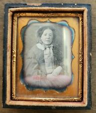 Daguerreotype Antique Lady In A Bonnet Portrait Tyler&Co Boston 1/9th Plate picture