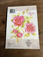 Vintage Stuart Hall Stationery Fine Writing Paper Pad Roses 47 Sheets picture