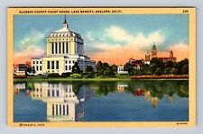 Oakland CA-California, Alameda County Court House Lake Merritt Vintage Postcard picture