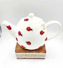 New Lang Design Hand Painted Lady Bug Teapot picture