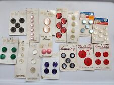 Lot Of 15 CARDS - VINTAGE Buttons - Exquisit  Lansing Le Chic Original Cards picture