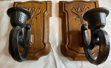 Vintage Syroco Inc Homco Colonial Style Faux Wood Sconce Candle Holder Wall Art picture