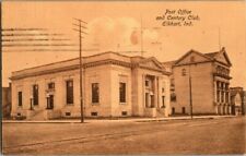 1909. POST OFFICE, CENTURY CLUB. ELKHART, IND. POSTCARD. DC17 picture
