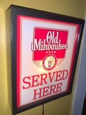 Old Milwaukee Beer Bar Man Cave Lighted Man Cave Advertising Sign picture