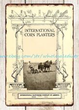 1900S International Harvester Company corn planters metal tin sign plaque tins picture