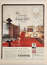 1959 Print Ad Celotex Hush-Tone Ceilings Elegant Family Room Chicago,Illinois picture
