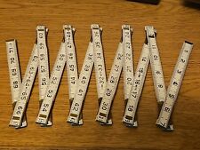 Vintage Wood Brass Folding Measuring Stick Ruler 72” picture