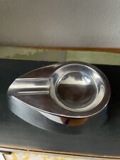 Vintage Abstract Shaped Aluminum Ashtray Dish Approx 1 1/2 X 5” picture
