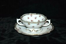 Antique Imperial Crown China Austria Cup/ Bowl & Saucer Set Pink Roses Gold  picture
