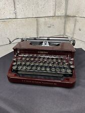 Vintage L.. C. Smith & Corona 1935 Sterling Maroon Manuel Typewriter W/Case picture