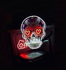 New Sugar Skull Rose Neon Light Sign 14