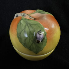 Vintage Metropolitan Museum of Art Ceramic Apple small Trinket Box With Lid picture