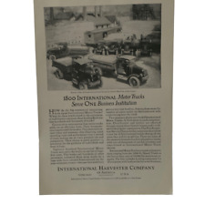 Vintage 1923 International Harvester Motor Trucks Ad Advertisment picture
