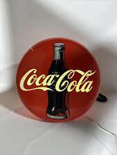Vintage 1990s Coca Cola Telephone Light Up Red Disc Landline Works picture