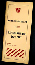 Pennsylvania Railroad C T 290 Electrical Operating Instructions Book 1966  b4 picture