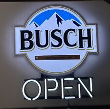 New Busch Light OPEN Beer LED Iconic Sign Not Neon Or Tap Handle Budweiser picture