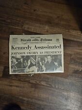 Kennedy JFK Assassinated NY Herald Tribune 11/23/63  picture