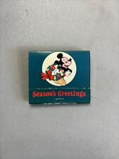 1985 Walt Disney World Season's Greetings Mickey Mouse Donald Unused Matchbook  picture