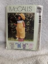 Uncut Discontinued McCall's 3140 Intants Rompers, Dress, Panties & Hat Pattern picture