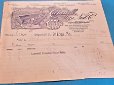 Vintage Illustrated Letterhead CAPEWELL HORSE NAIL CO Hartford CT AUG 10 1898 picture