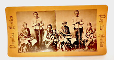 1870s SV of UTE WARRIORS w BOWS & ARROWS 