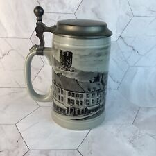 Villeroy And Boch Lidded German Beer Stein With Hinged Pewter Lid picture