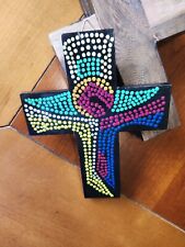 Wooden Cross hand-made /painted  picture