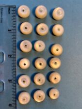 18 Antique, Small,  Mother of Pearl Whistle Buttons, Vintage MOP thick Buttons picture