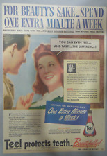 Teel Liquid Dentifrice Ad: New Liquid for Brushing  1930's Size: 11 x 15 Inches picture