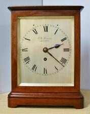 Antique J.W. Benson English 8 Day Mahogany Fusee 5 Glass Library Bracket Clock picture