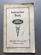 Vintage January 1936 Ford Motor Company Dagenham Essex V-8 Car Instruction Book picture