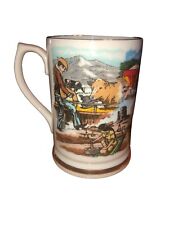 Large Coffee Mug Native American Rancher Farmer Corn Cattle Harvest Gold Accent picture
