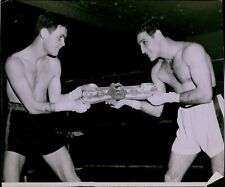 LG854 1952 Original Photo TOMMY COLLINS JOEY CAM Boxing Fighters Champion Belt picture