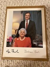 GEORGE H.W. BUSH AND BARBARA BUSH SIGNED PHOTO PICTURE AUTOGRAPH PRESIDENT picture