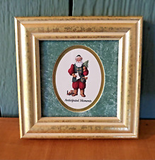 Vtg 1993 Heartfelt Collection Small Framed Santa Claus with Tree + Gifts 4