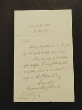 Scarce Benjamin Brewster (Trustee Standard Oil) Autograph Signed Letter  picture