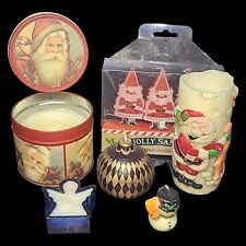 Vintage Christmas Candles Mixed Lot See Photos picture