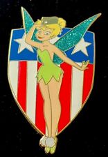 LE 100 JUMBO Disney Auctions Pin Tinker Bell Patriotic Metal Salute Glitter HTF picture