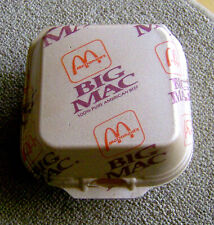 RARE vintage 1980s McDonald's BIG MAC styrofoam clamshell FAST FOOD BURGER old picture