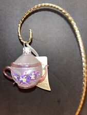 Teapot Glitter  Glass Ornament Made In Poland picture